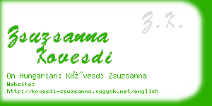 zsuzsanna kovesdi business card